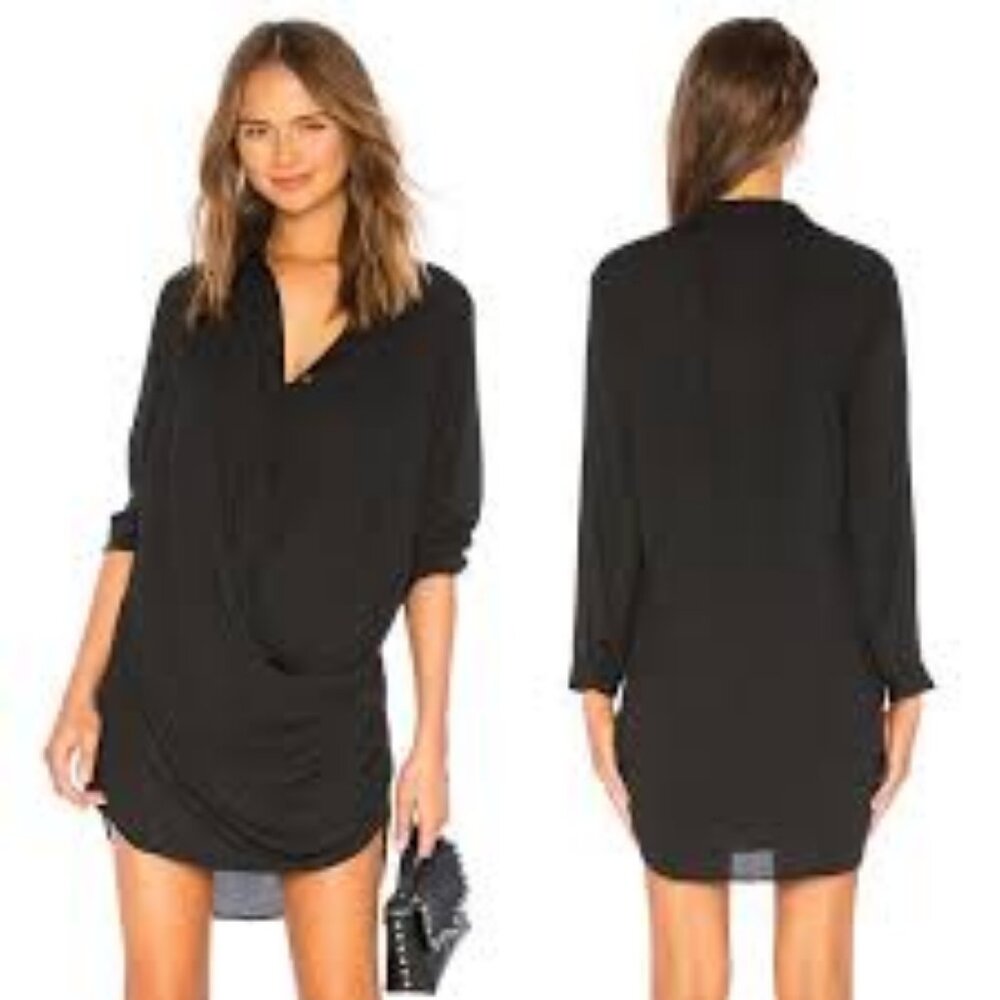 Krisa Drape Button Front Mini - Picture 2 of 7